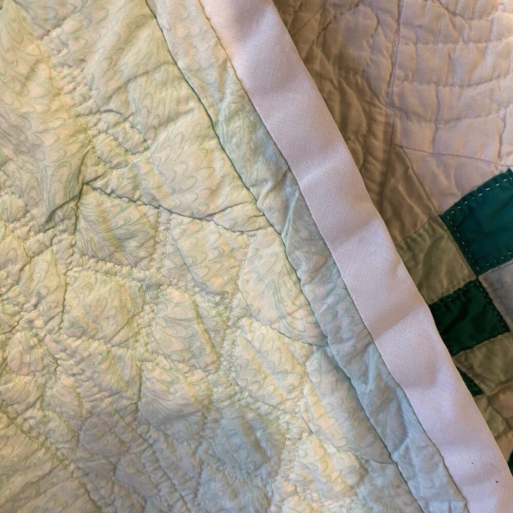 Vintage Baby Quilt Blanket Handmade CribBedding Unisex Cotton Multicolor Cottage - Picture 7 of 7